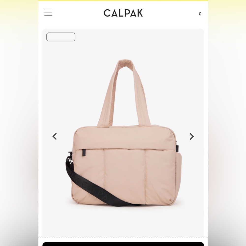 Calpak Luka Duffel in Rose Quartz